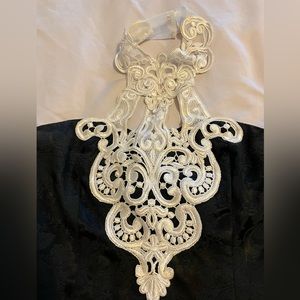 Black and white formal dress